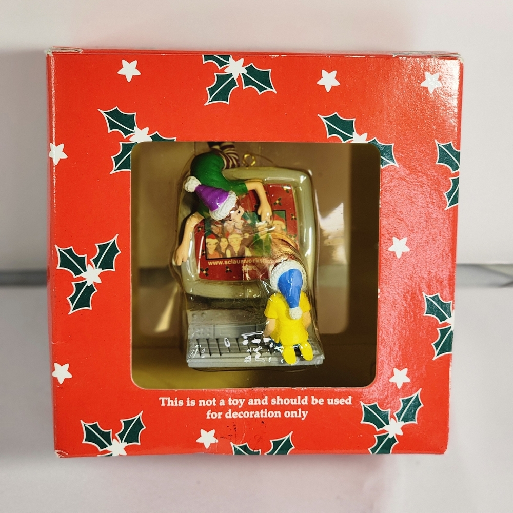 Vintage Y2K 2000 Eckerd Elf on A Computer Christmas Ornament Limited EDITION